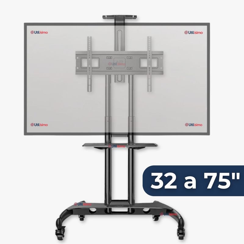 LINE - Soporte TV 32 a 75 Pulgadas 45Kg Soporte TV Portátil Con Ruedas