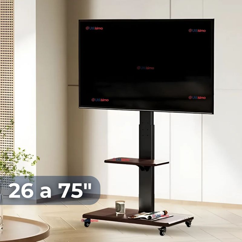 LINE - Soporte TV 26 a 75 Pulgadas 45Kg Soporte Premium Portátil Con Ruedas