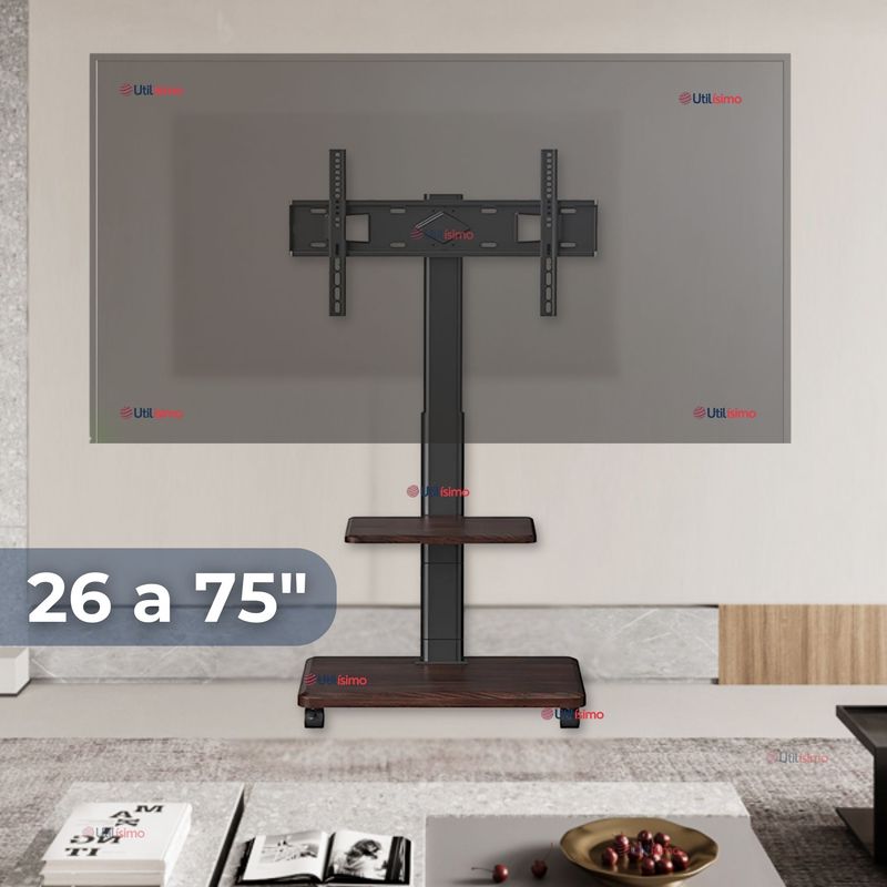 LINE - Soporte TV 26 a 75 Pulgadas 45Kg Soporte Premium Portátil Con Ruedas