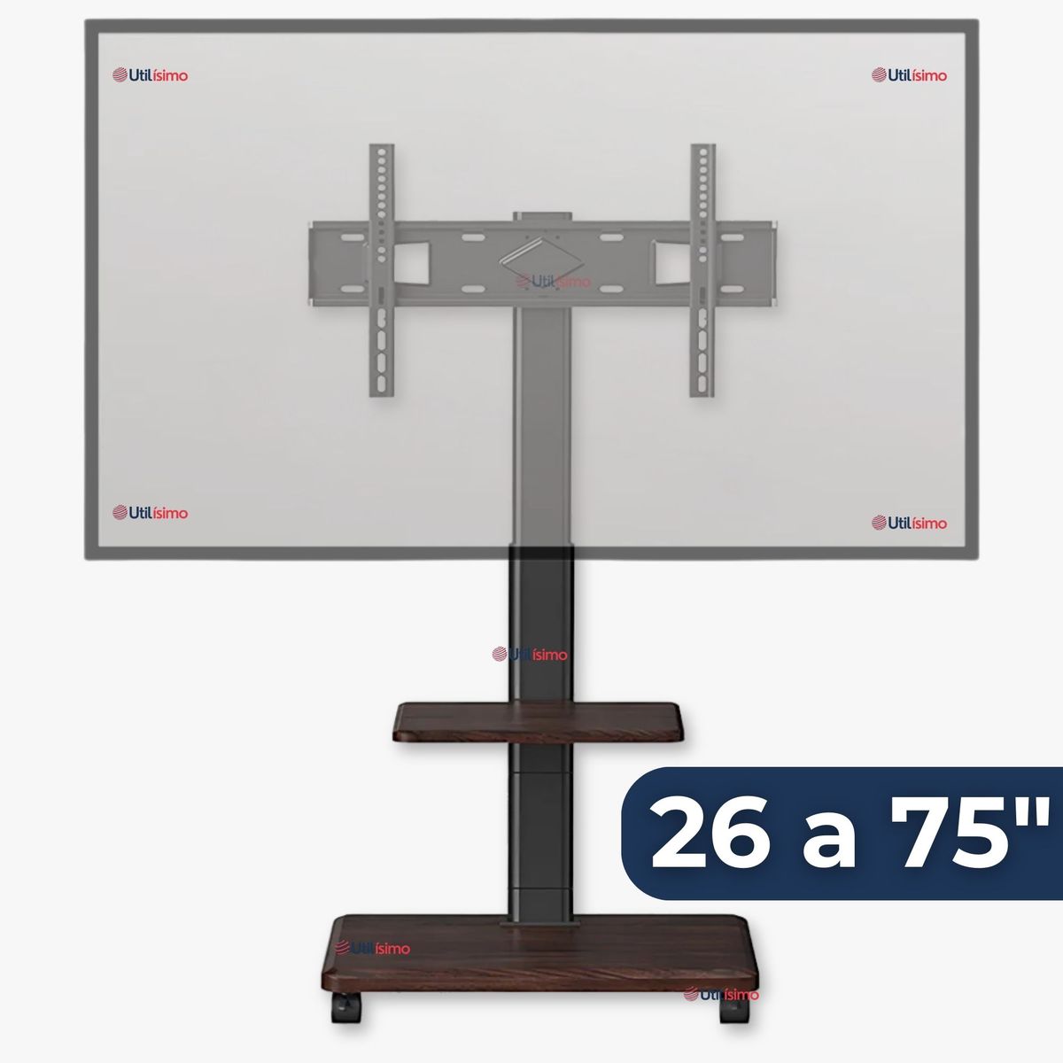 LINE - Soporte TV 26 a 75 Pulgadas 45Kg Soporte Premium Portátil Con Ruedas