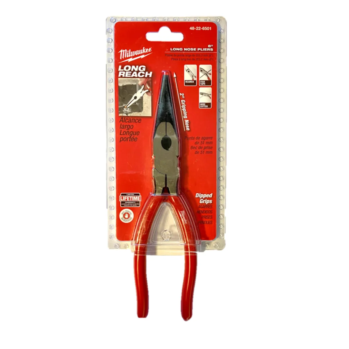 MILWAUKEE - Alicate De Punta Larga 8 Milwaukee 48-22-6501