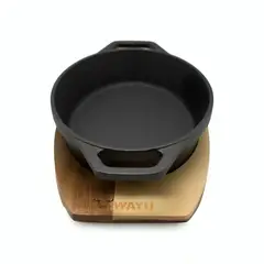 WAYU - CASEROLA IRON CAST BASE MADERA