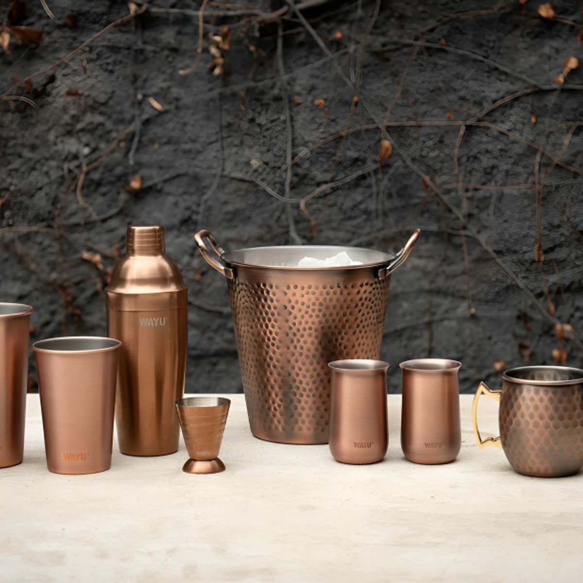 WAYU - SET 2 VASOS APERITIVO COPPER LINE WAYU