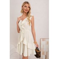 Hermoso Vestido Corto Tipo Lino Mujer Camisola Premium 3371