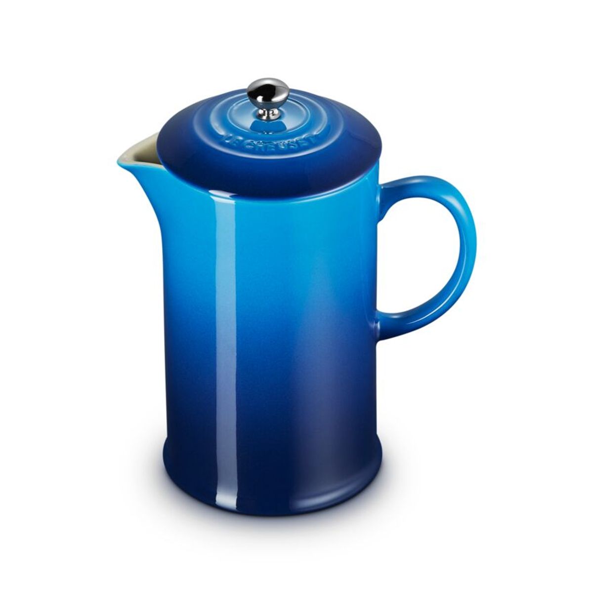 LE CREUSET - Le Creuset Cafetera 1 Ltrs con prensa Azul Azure Cerámica