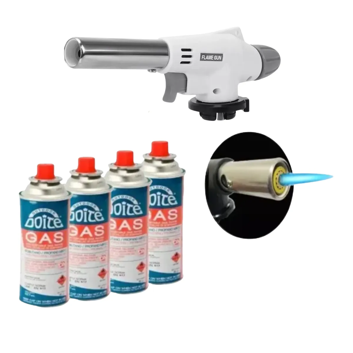 CAMPSOR - Soplete Cocina De Gas Butano + 4 Gas Doite Propano Butano