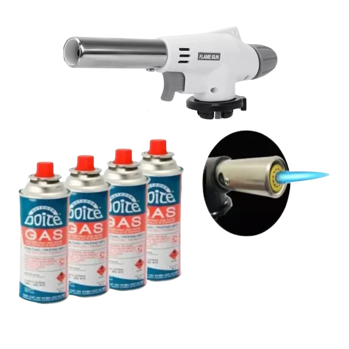 CAMPSOR - Soplete Cocina De Gas Butano + 4 Gas Doite Propano Butano