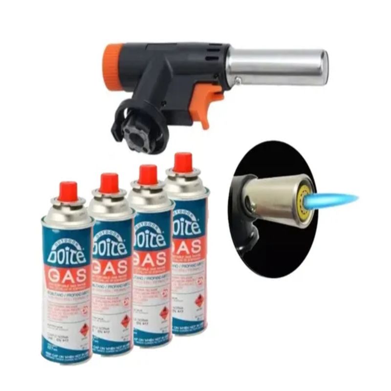 CAMPSOR - Soplete Cocina De Gas Butano + 4 Gas Doite Propano Butano