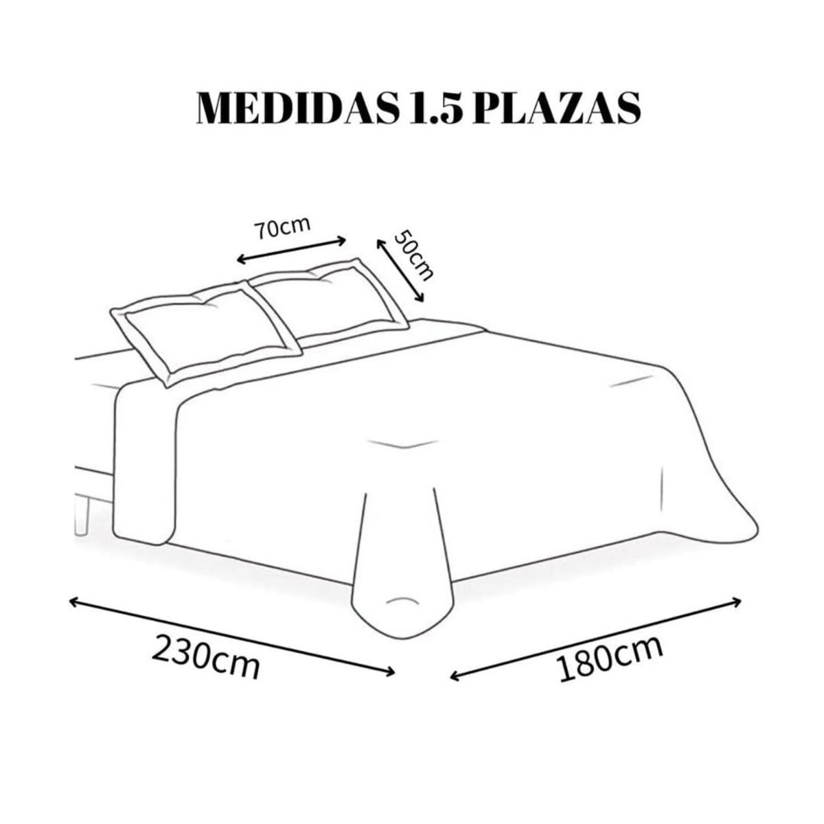 GENERICO - Cubrecama Quilt Verano 1.5 Plazas - Blanco Flores Azules KFL686