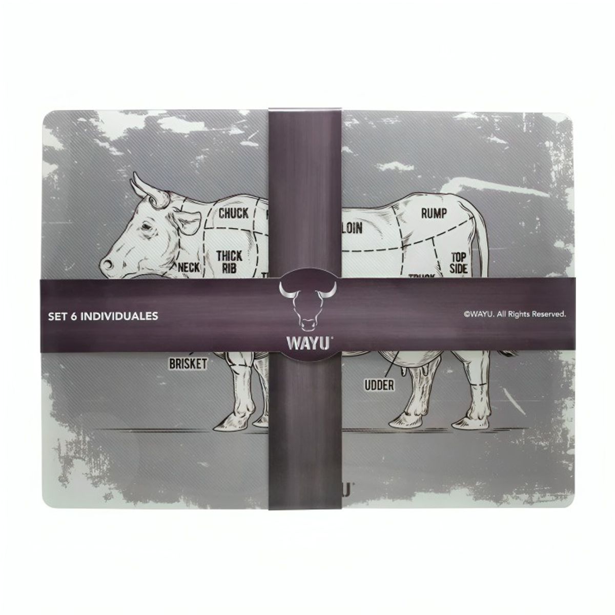 WAYU - SET 6 INDIVIDUALES WAYU PVC