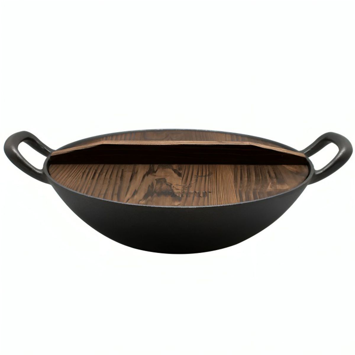 WAYU - Disco Iron Cast con Tapa de Madera Hierro Fundido Wayu