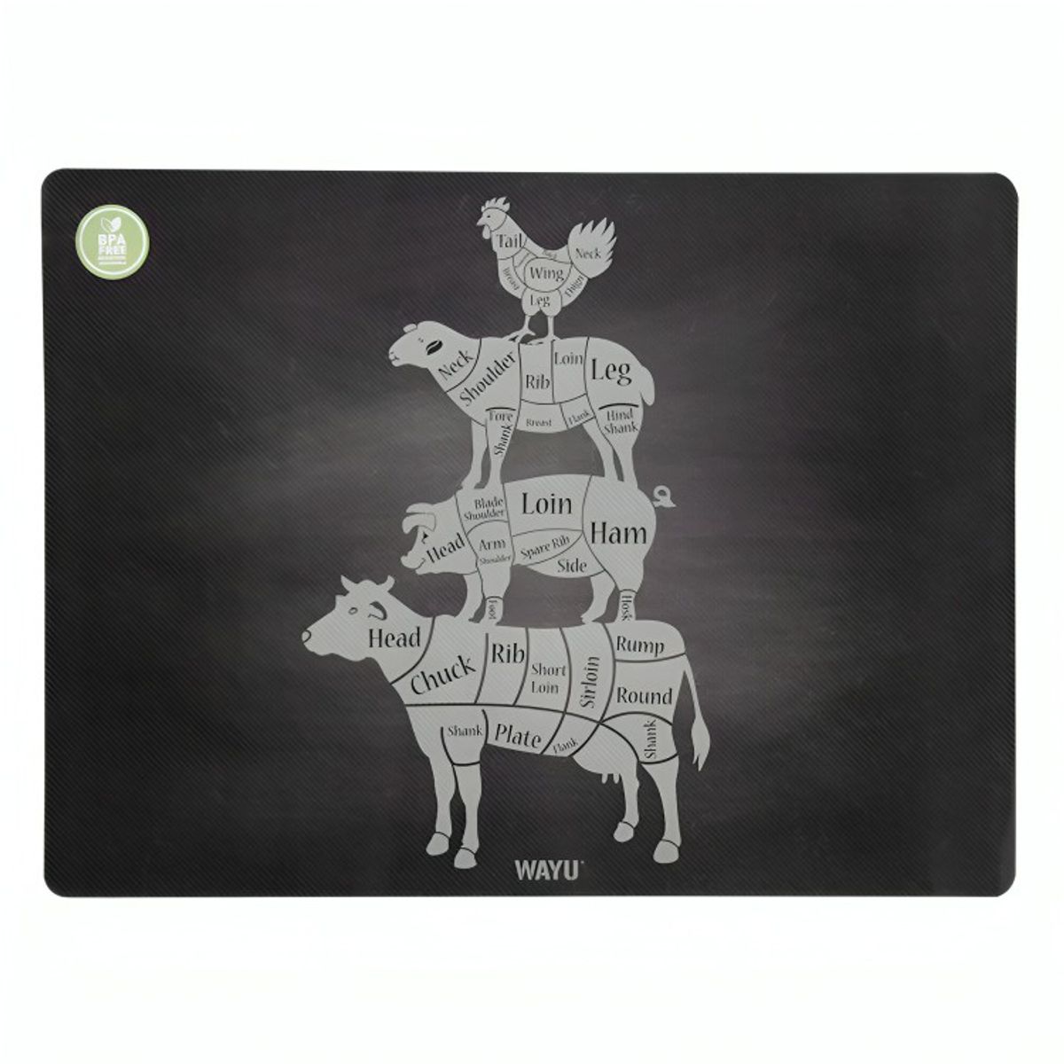 WAYU - Individual Pvc Animales Wayu Cocina Mesa Mantel Sobremesa