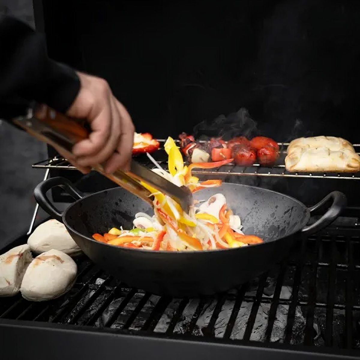 WAYU - Disco Iron Cast con Tapa de Madera Hierro Fundido Wayu