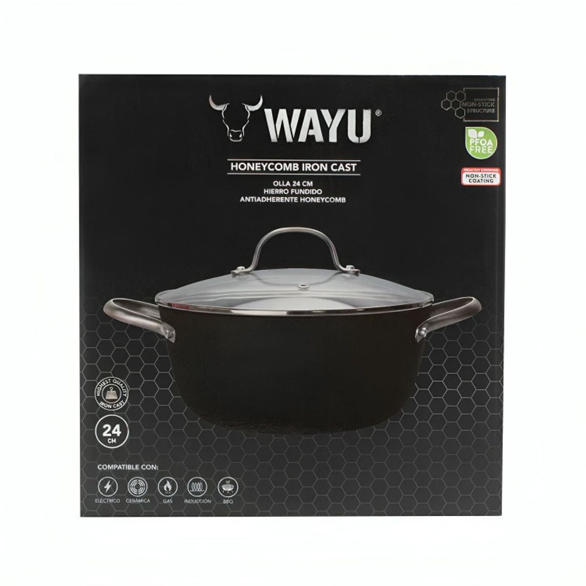 WAYU - OLLA 24CM CTAPA IRON CAST HONEYCOMB WAYU