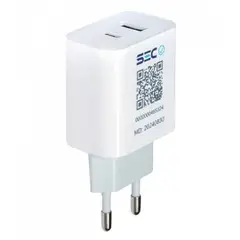 TECMASTER - Cargador Usb C Y Usb Carga Rápida 20w + Cable Certificado Sec