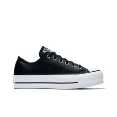 CONVERSE - Zapatilla Chuck Taylor Plataforma Cuero Mujer Negro
