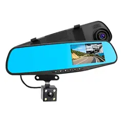 GENERICO - Espejo Retrovisor + Cámara Frontal Y Retroceso Hd