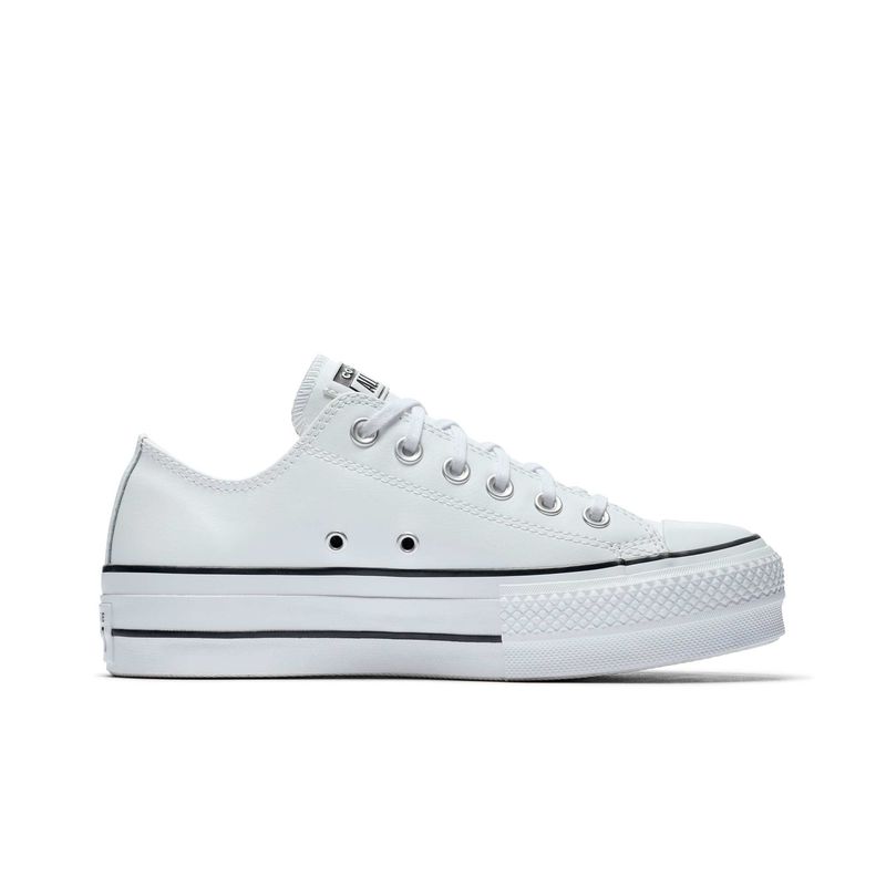 CONVERSE - Zapatilla Converse Chuck T. Plataforma Cuero Mujer Blanco