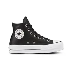 CONVERSE - Zapatilla Chuck Taylor Plataforma Cuero Negro hi