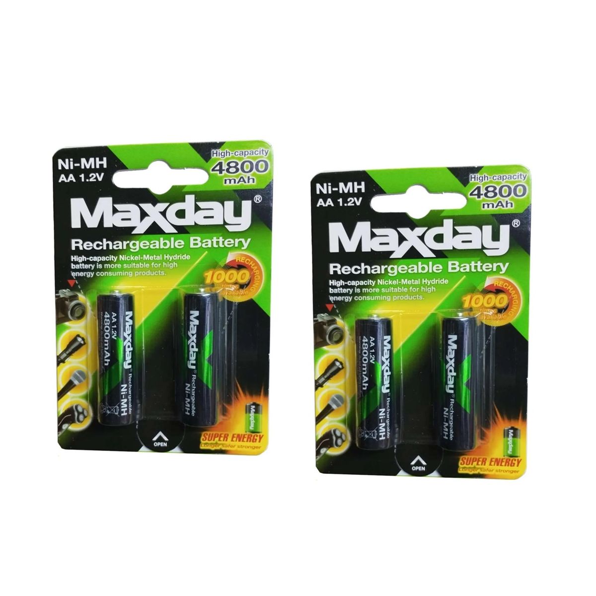 GENERICO - Pack X4 Pilas Recargables Aa Pila Aa 4 Pilas 4800mah Recargables