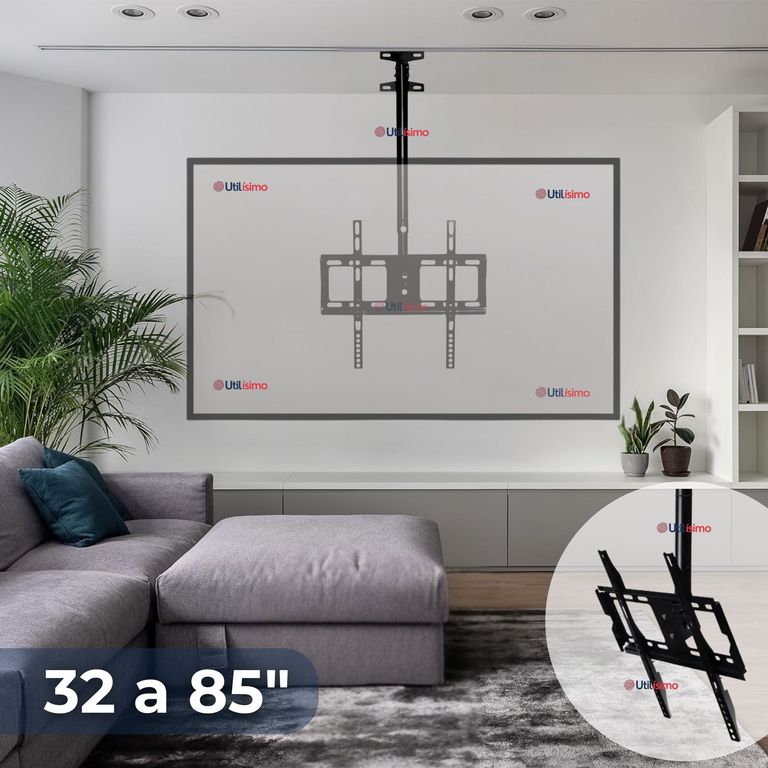 LINE Soporte TV 32 a 85 Pulgadas 68Kg Soporte TV Pared Techo Ajustable