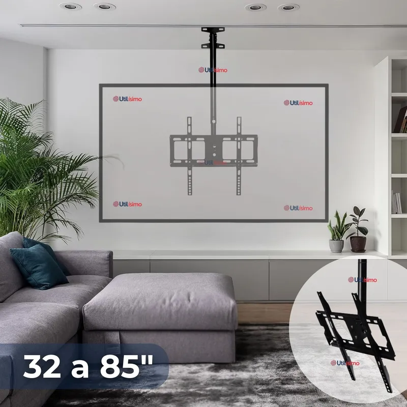 LINE - Soporte TV 32 a 85 Pulgadas 68Kg Soporte TV Pared Techo Ajustable