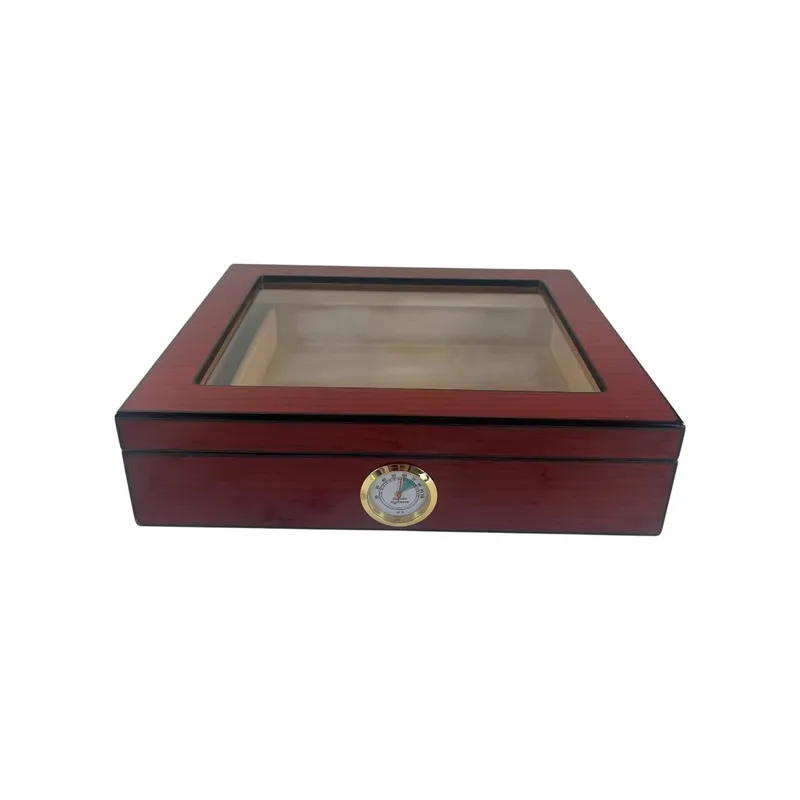 GENERICO - Caja Humidor Para Puros Madera De Cedro Con Higrometro