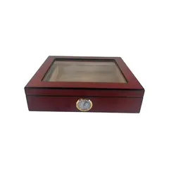 GENERICO - Caja Humidor Para Puros Madera De Cedro Con Higrometro