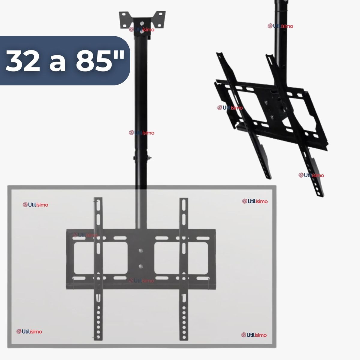 LINE - Soporte TV 32 a 85 Pulgadas 68Kg Soporte TV Pared Techo Ajustable
