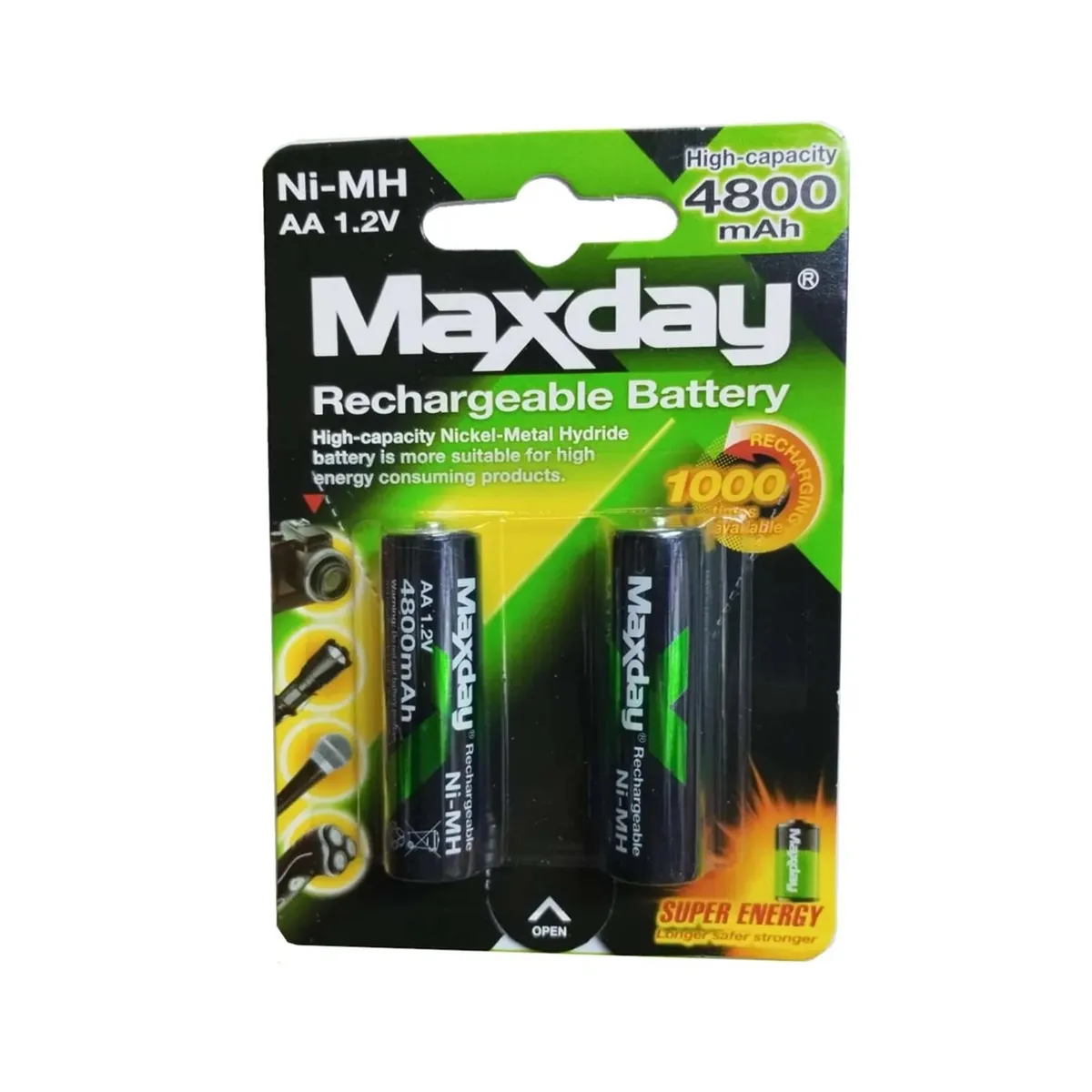 GENERICO - 2 Pilas Recargables Aa Pila Aa 2 Pilas 4800mah Recargables