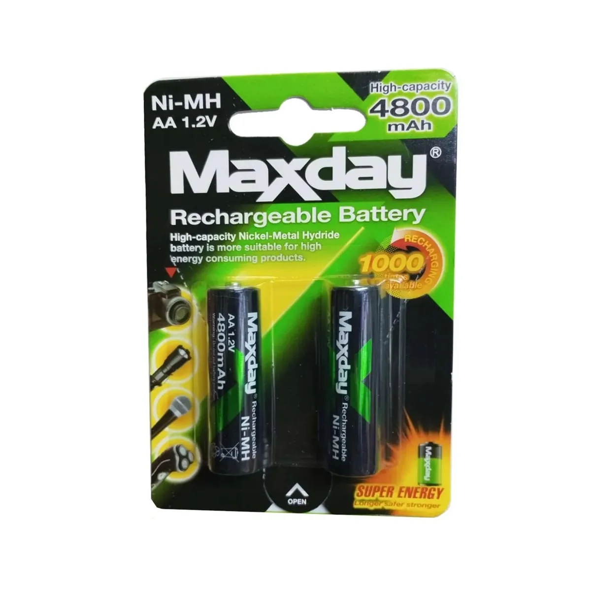 GENERICO - 2 Pilas Recargables Aa Pila Aa 2 Pilas 4800mah Recargables