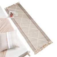 Pasillera Baja De Cama Kelim Tejida Flecos Alfombra 180x60cm