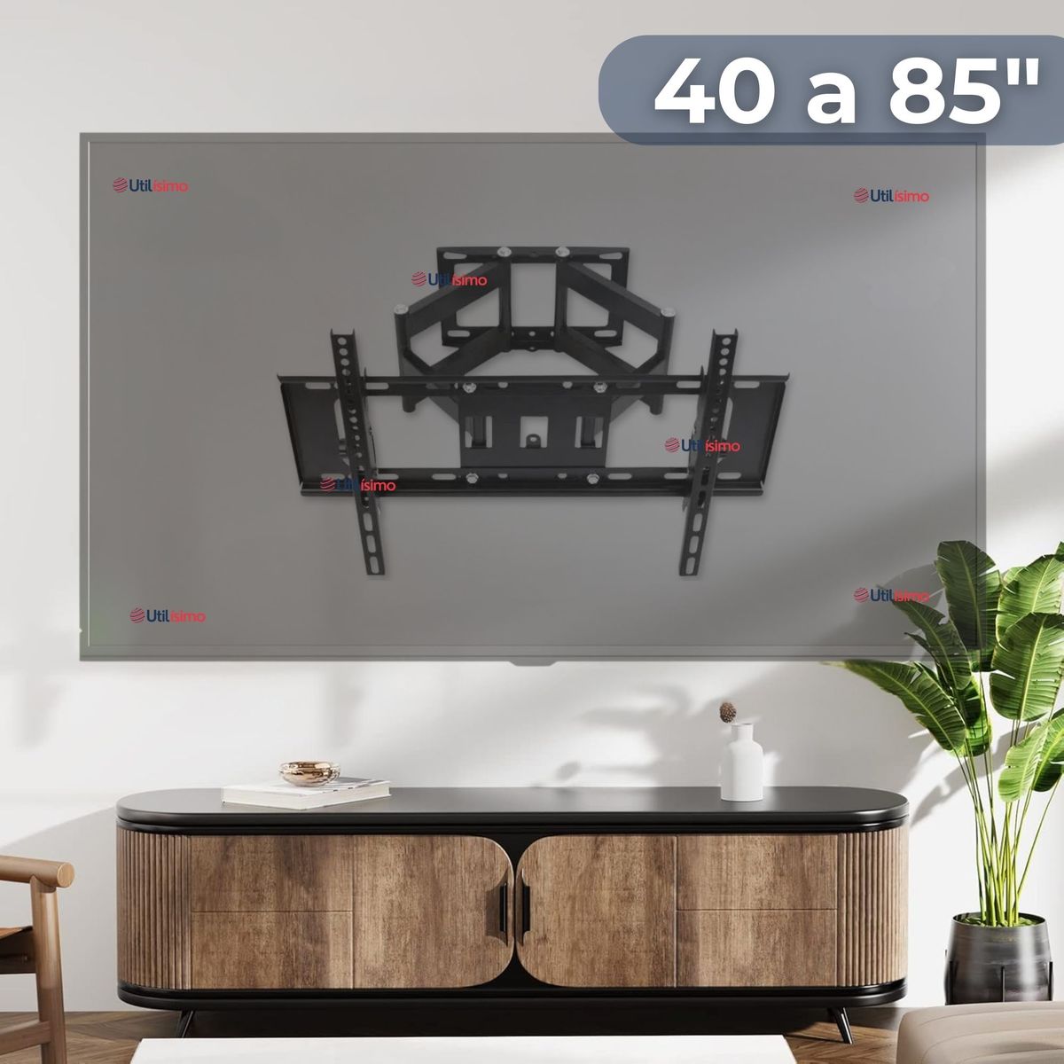 LINE - Soporte TV 40 a 85 Pulgadas 50Kg Soporte TV Pared Ajustable