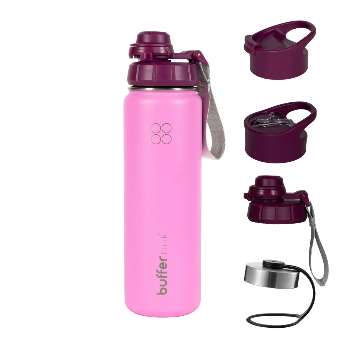 BUFFER FLASK - Termo Botella Agua Termica Acero Inox + Tapas - Vino