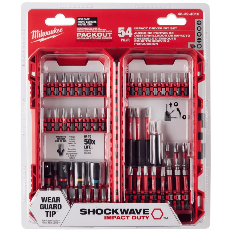 MILWAUKEE - Set Puntas Impacto Shockwave 54 Pzas Milwaukee 48-32-4010