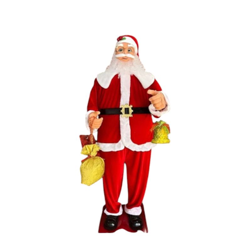 GENERICO - Muñeco Navideño Pascuero Con Campana Músic Movimiento 180 Cm