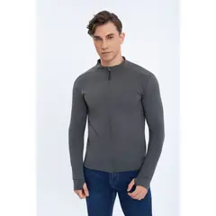 LIKE SHOP - Poleron Deportivo Ajustado Hombre Entrenamiento Cierre 7032