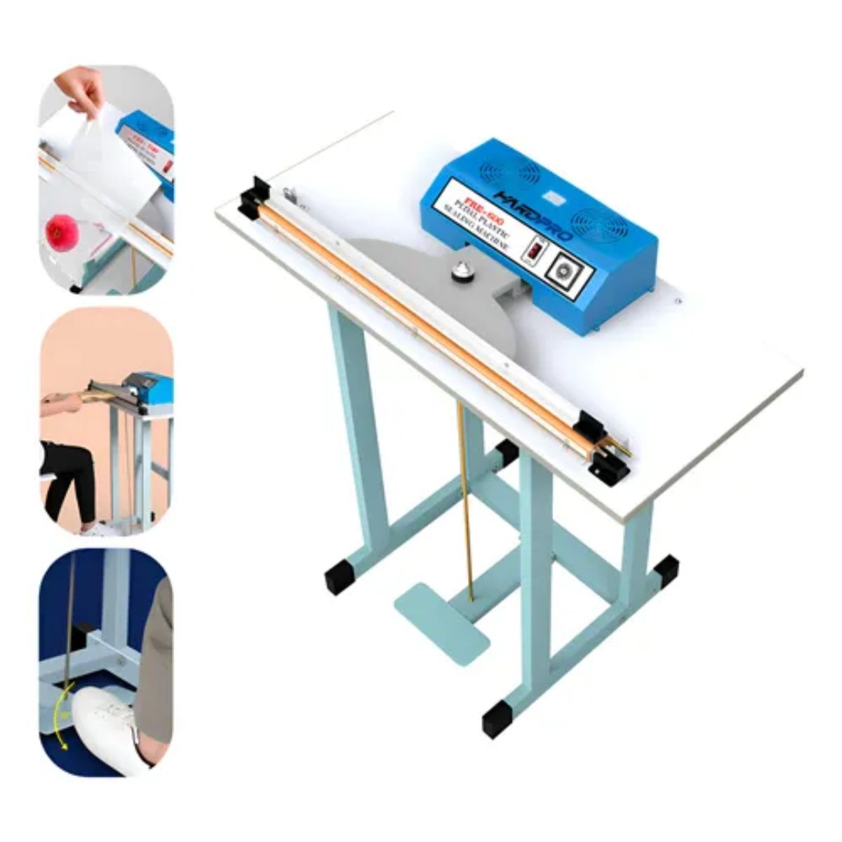 HOMEBRANDT - Selladora Cortadora De Bolsa De 60cm Con Pedal 600w