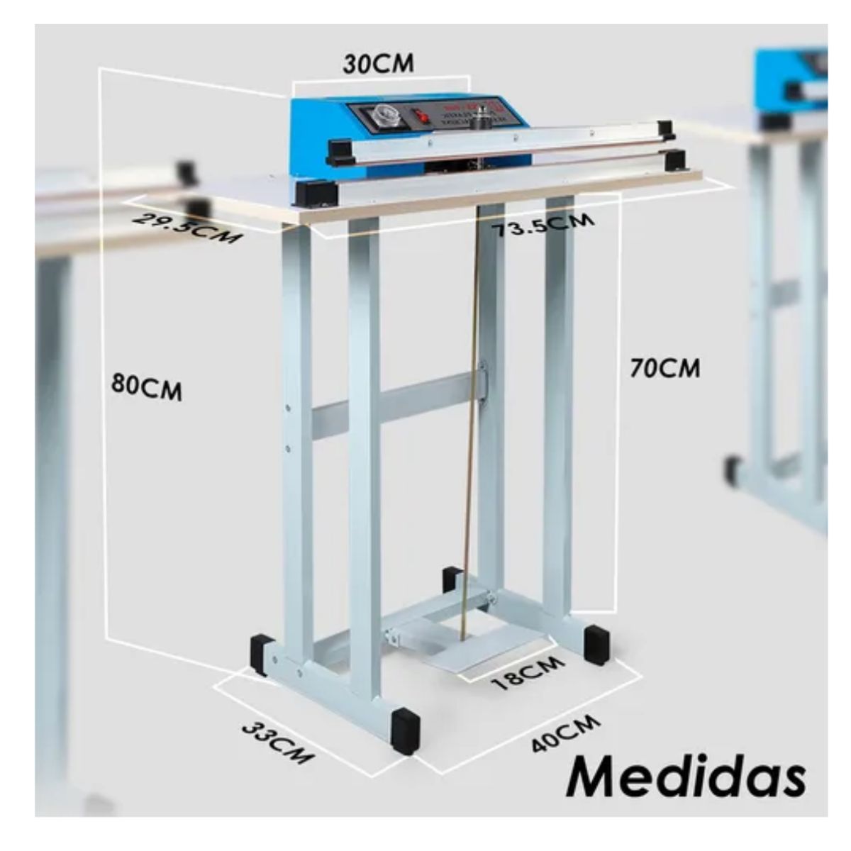 HOMEBRANDT - Selladora Cortadora De Bolsa De 60cm Con Pedal 600w