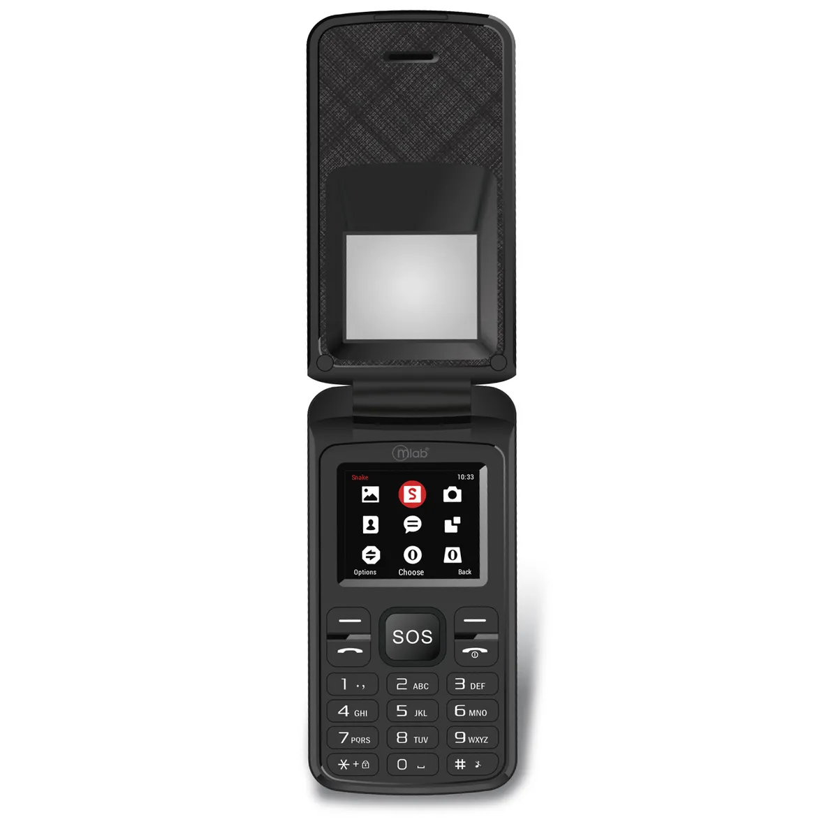 MLAB - Teléfono Senior 4G de Adulto Mayor con Boton S O S MLAB-BK