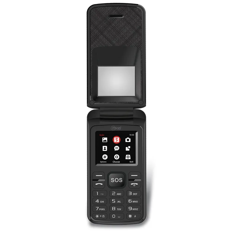 MLAB - Teléfono Senior 4G de Adulto Mayor con Boton S O S MLAB-BK