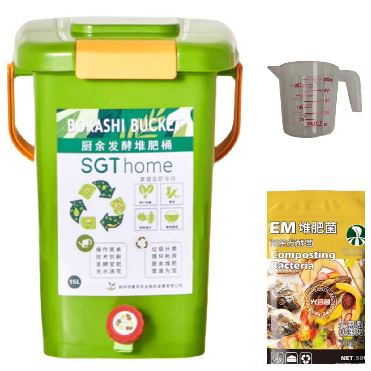 GENERAC - Em Container Compostera Bokashi+ M Eficaces Para Compostaje