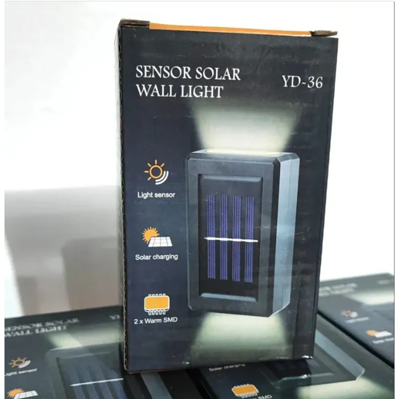 GENERICO - Lampara Solar De Pared Led Jardín Exterior