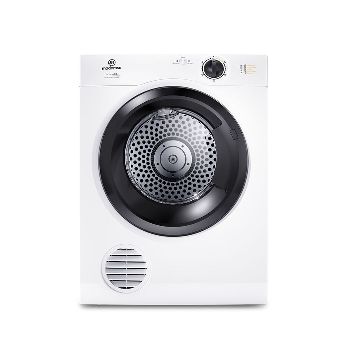 MADEMSA - Secadora de Ropa Mademsa 7Kg Carga Frontal con Secado Reversible 7D BZG Blanca