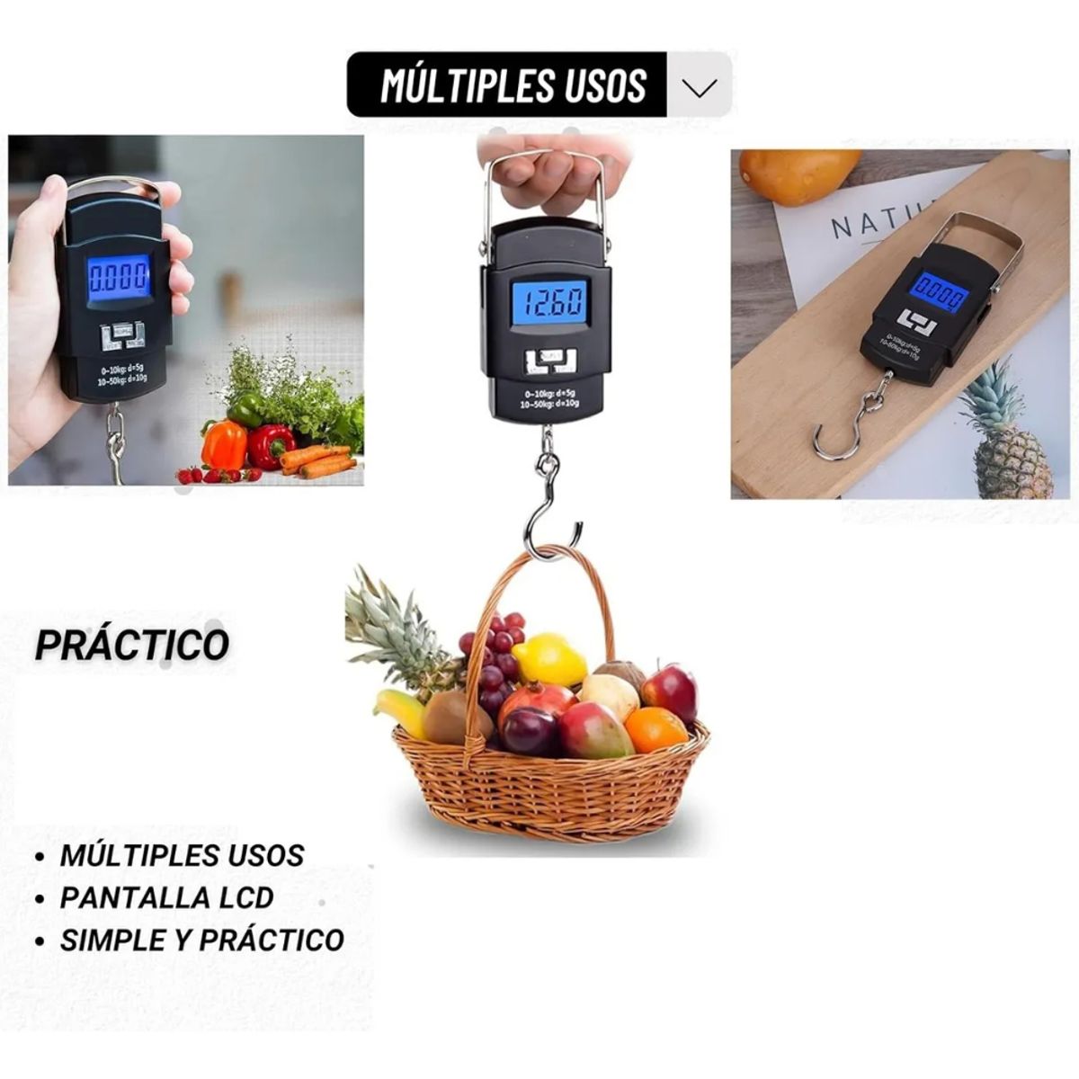 GENERICO - Peso Balanza Digital De Equipaje Multipropósito