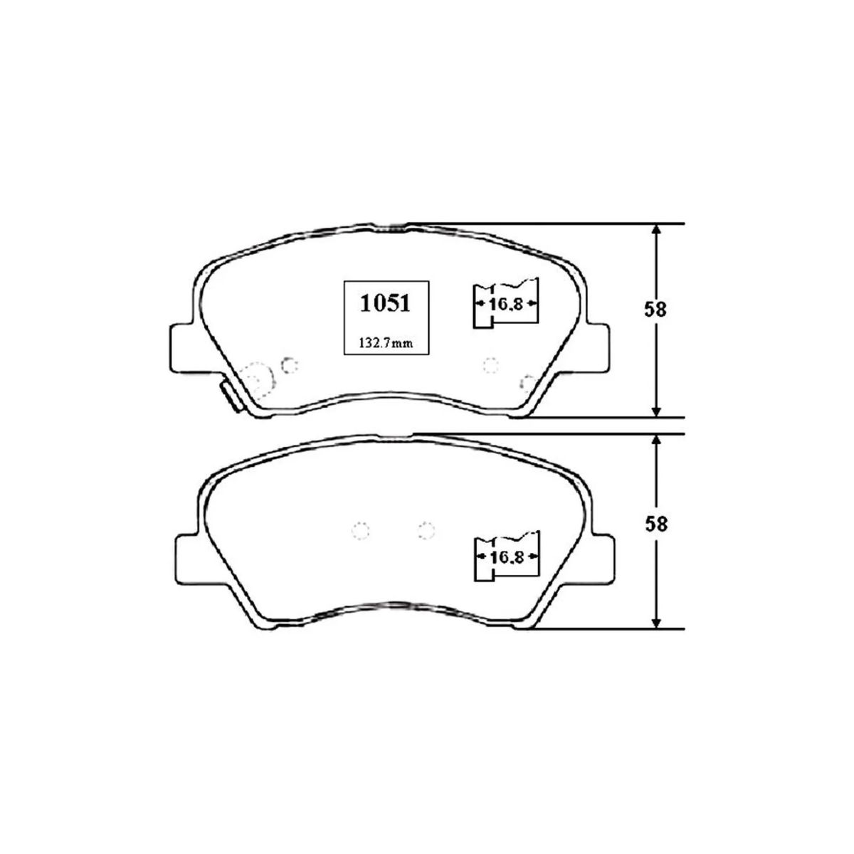 GENERICO - Pastillas de freno delanteras PP1051 Hyundai Accent