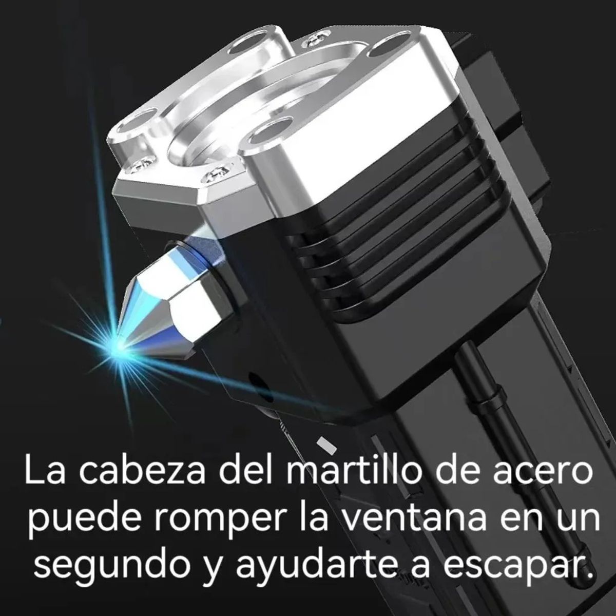 GENERICO - Linterna Recargab Multifuncion Martillo Hojilla Power Bank