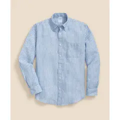 BROOKS BROTHERS - Camisa Hombre Spt Lino Novelty Azul