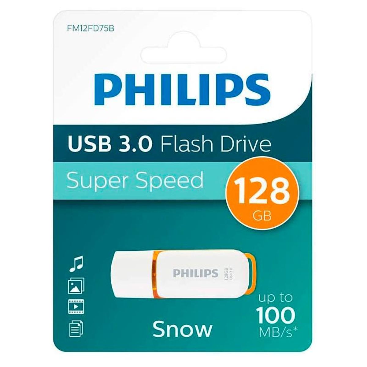 PHILIPS - Pendrive Philips Snow 128GB 30 FM12FD75B97