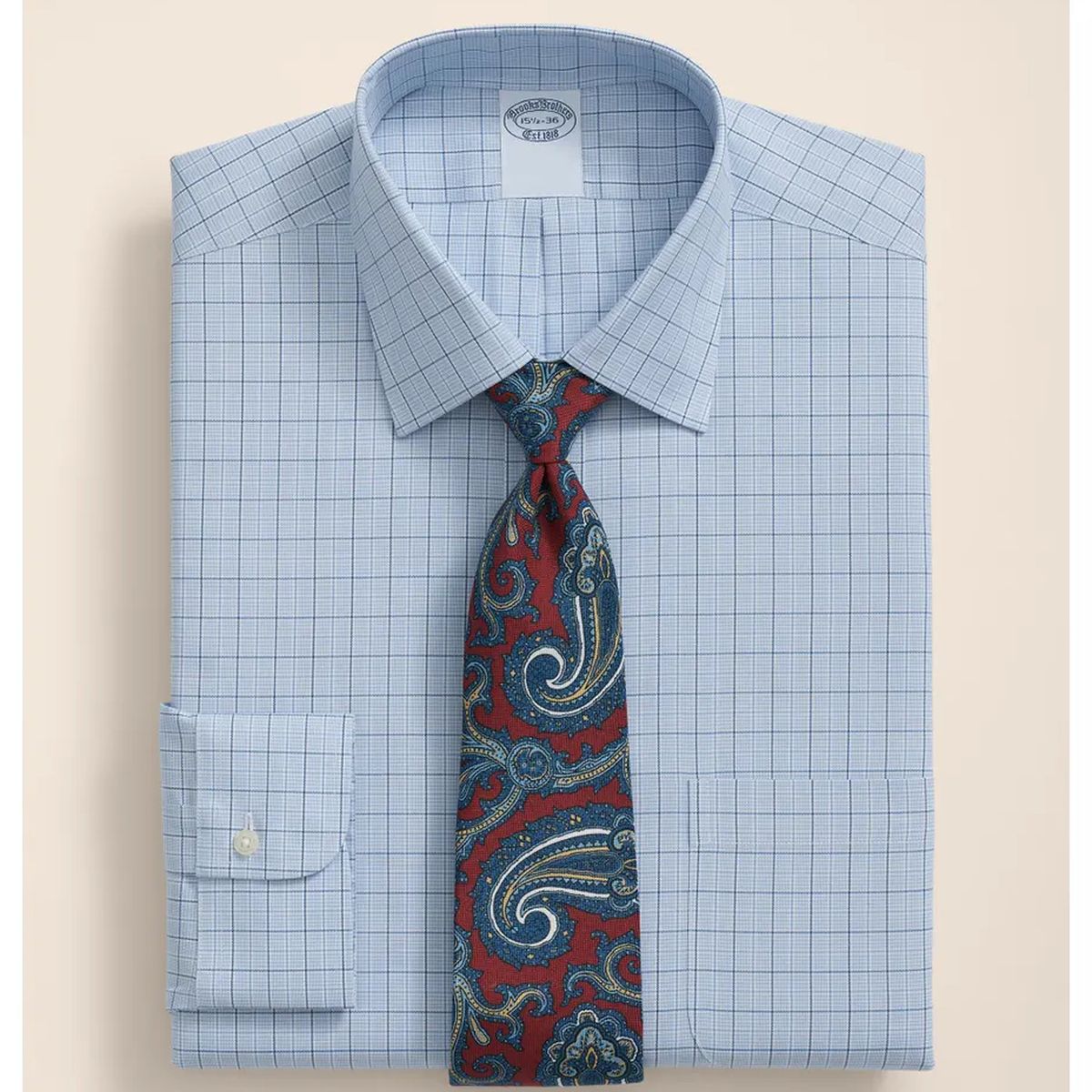 BROOKS BROTHERS - Camisa Hombre Sppt Chk- Feb Azul Brooks Brothers